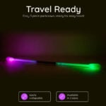 Светещ LED стаф - 90см - Lumi PRO Rechargeable - Threeworlds LED staff светещ тренировъчен стаф подходящ за деца и начинаещи здрав поликарбонатно тяло 20 различни модела на светене цена цени за представления тренировки
