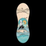 Баланс борд - F2 Peanut cork balance board with cork roller корков баланс борд от букова дървесина 7 пласта с коркова ролка ролер комплект цена цени за баланс игри и развитие на баланса фитнес тренировки цена цени