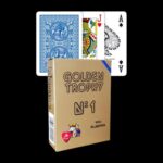 Карти за игра - Golden Trophy Blue - Modiano playing cards покер магия трикове с карти cardistry цена цени пластмасови карти за покер със стандартен 4 corner индекс пластмасови карти за игра 100% plastic playing cards 4 corner standard index