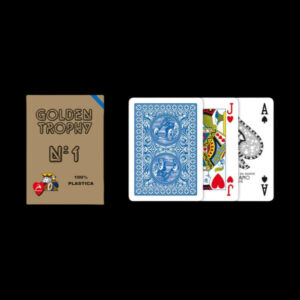 Карти за игра - Golden Trophy Blue - Modiano playing cards покер магия трикове с карти cardistry цена цени пластмасови карти за покер със стандартен 4 corner индекс пластмасови карти за игра 100% plastic playing cards 4 corner standard index