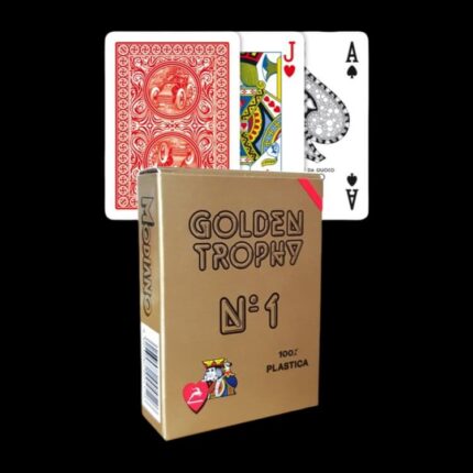 Карти за игра - Golden Trophy Red - Modiano playing cards покер магия трикове с карти cardistry цена цени пластмасови карти за покер със стандартен 4 corner индекс пластмасови карти за игра 100% plastic playing cards 4 corner standard index