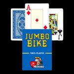 Карти за игра - Jumbo Bike Blue - Modiano playing cards покер магия трикове с карти cardistry цена цени пластмасови карти за покер с джъмбо индекс пластмасови карти за игра 100% plastic playing cards