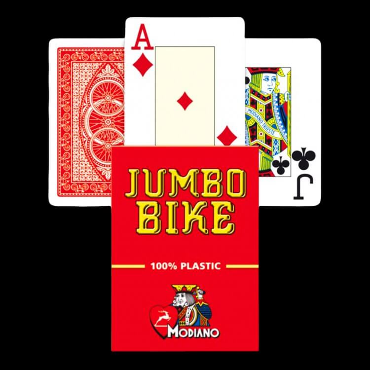 Карти за игра - Jumbo Bike Red - Modiano playing cards покер магия трикове с карти cardistry цена цени пластмасови карти за покер с джъмбо индекс пластмасови карти за игра 100% plastic playing cards Карти за игра - Jumbo Bike Red - Modiano playing cards покер магия трикове с карти cardistry цена цени пластмасови карти за покер с джъмбо индекс пластмасови карти за игра 100% plastic playing cards