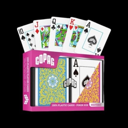 Карти за игра - Neoteric 1546 Jumbo Pink and Blue 2 pack - Copag playing cards покер магия трикове с карти cardistry цена цени пластмасови карти за покер с джъмбо индекс пластмасови карти за игра 100% plastic playing cards