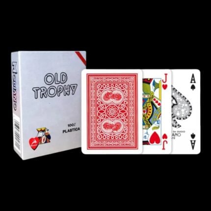 Карти за игра - Old Trophy Red - Modiano playing cards покер магия трикове с карти cardistry цена цени пластмасови карти за покер със стандартен 4 corner индекс пластмасови карти за игра 100% plastic playing cards 4 corner standard index