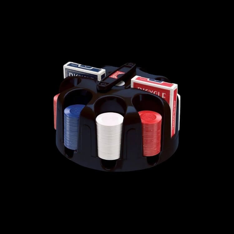 Комплект чипове за покер с 2 тестета - Bicycle revolving poker chip rack set with 2 decks and 200 chips покер магия трикове с карти cardistry цена цени bicycle playing cards standard red blue Комплект чипове за покер с 2 тестета - Bicycle revolving poker chip rack set with 2 decks and 200 chips покер магия трикове с карти cardistry цена цени bicycle playing cards standard red blue