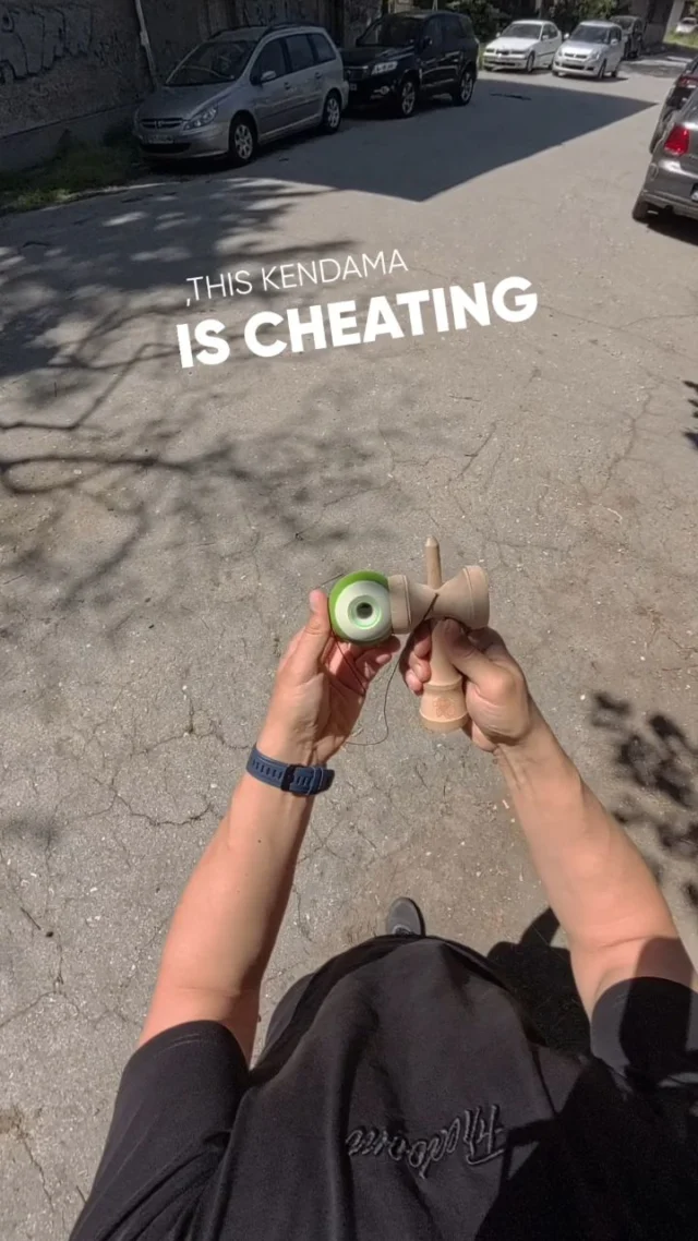 This kendama feels like cheating 🤍💚 #Kendama #TheSecretKendamas