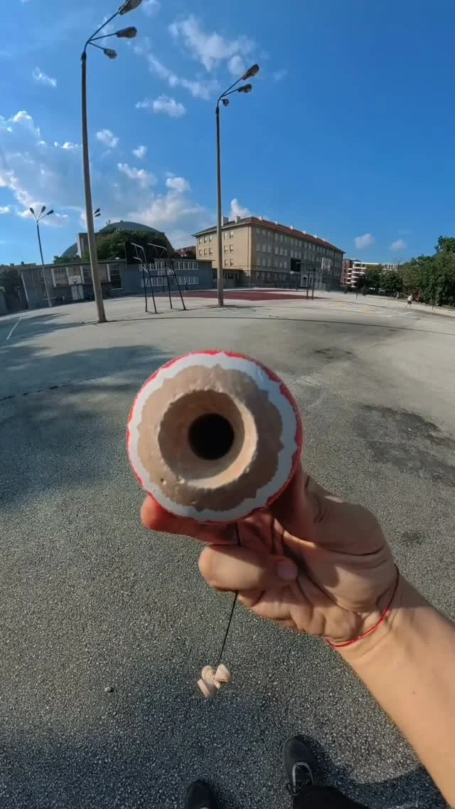 Balance🧡 with Antiskid in Birch wood 🪵 Feels light, but tacky and this paint in the summer is lacing every balance trick with ease 💯 #kendama #TheSecretKendamas